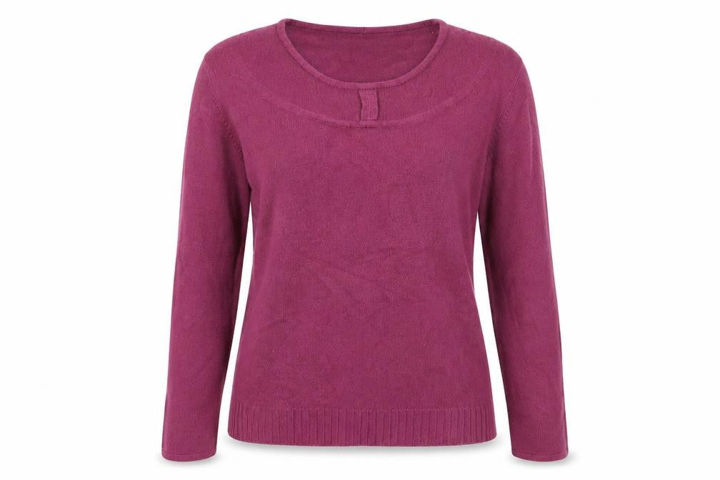 Klass Womens Purple  Knit Pullover Jumper Size M