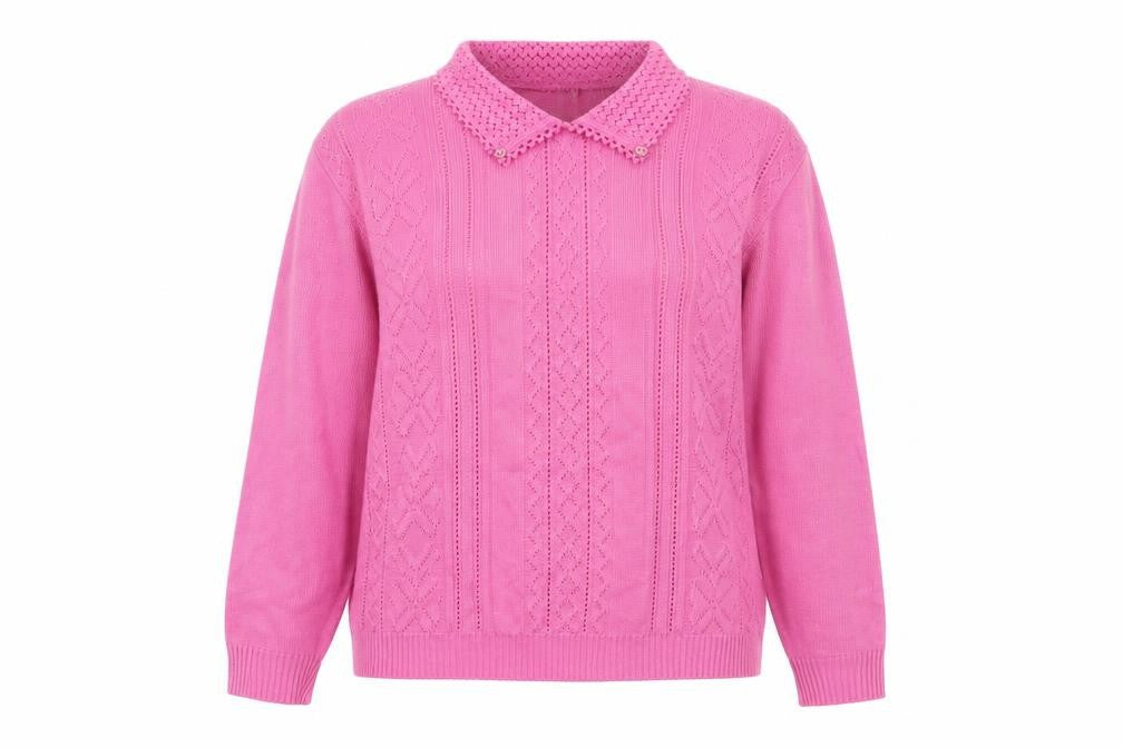 Merry Gold Womens Orange  Knit Pullover Jumper Size L