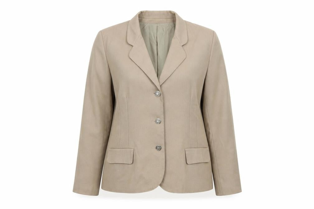 Rebecca Sheldon Womens Beige   Jacket Suit Jacket Size 16