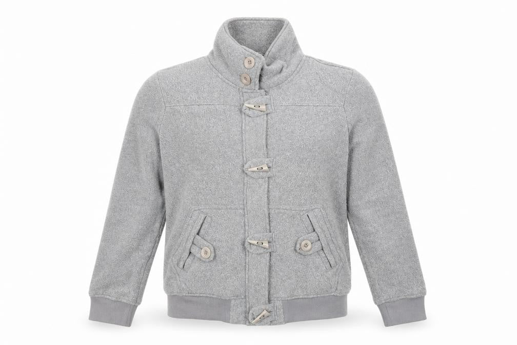 Front view of Next women’s grey jacket, size UK 14