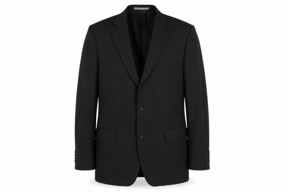 Taylor & Wright Mens Black Striped  Jacket Suit Jacket Size 40