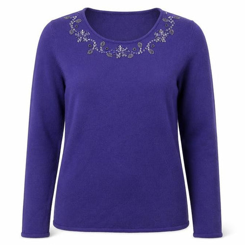 Bonmarché Womens Purple   Pullover Jumper Size S