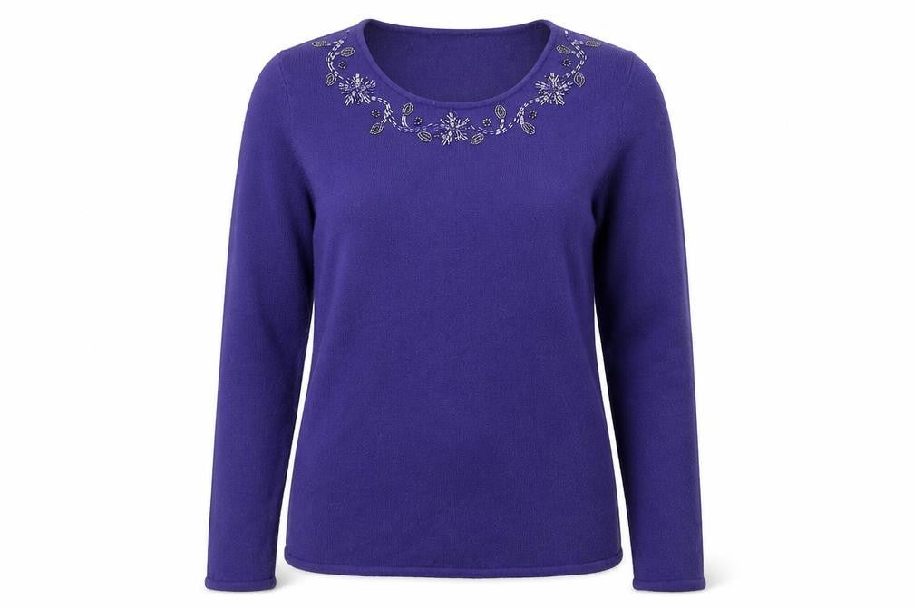 Bonmarché Womens Purple   Pullover Jumper Size S