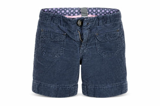 Front view of Zara girls’ blue bermuda shorts, size 2-3, years