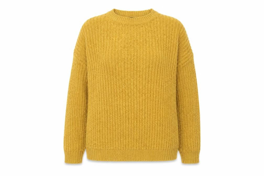 New Look Womens Yellow  Knit Pullover Jumper Size S
