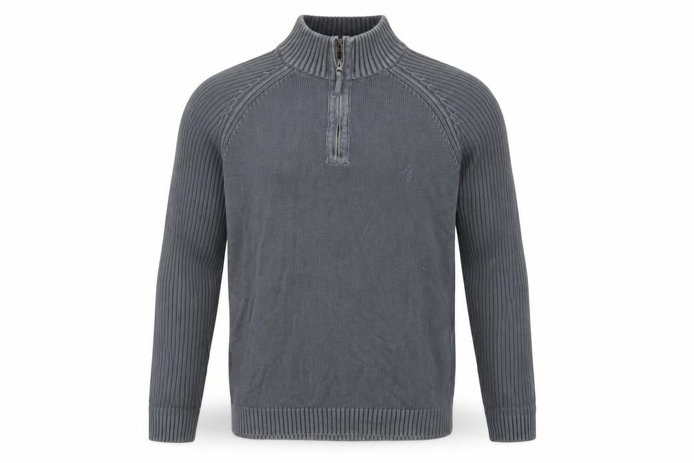 Maine Mens Grey  Knit Pullover Jumper Size M