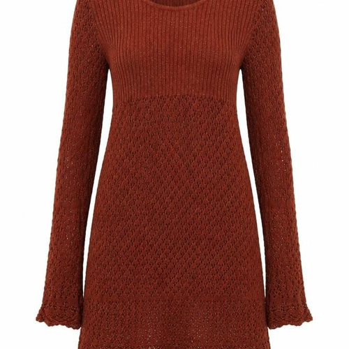 Marks and Spencer Womens Brown  Knit Pullover Jumper Size 12