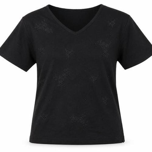 Paramour Womens Black  Jersey Basic T-Shirt Size M