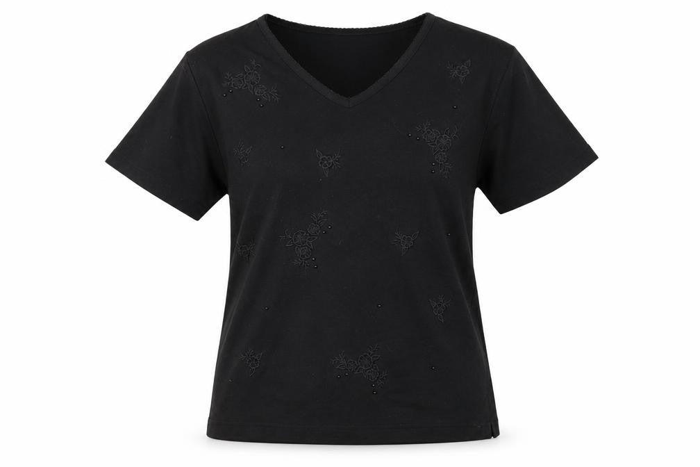 Paramour Womens Black  Jersey Basic T-Shirt Size M