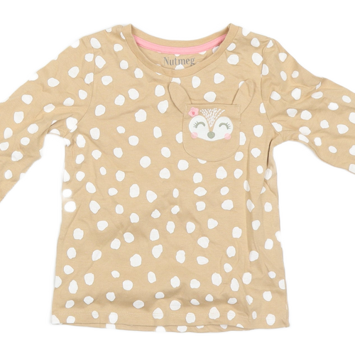 Nutmeg Girls Brown Polka Dot    Size 4-5 Years