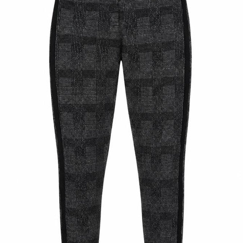 top shop Womens Grey Check  Jogger Trousers Size 8 L21 in