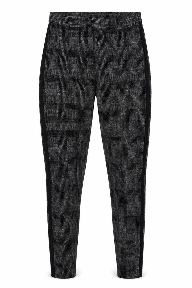top shop Womens Grey Check  Jogger Trousers Size 8 L21 in