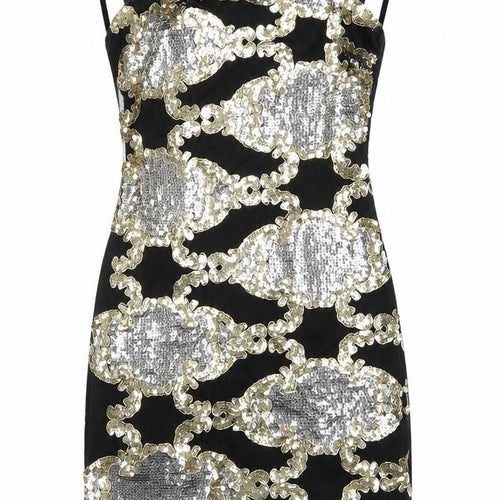 pretty little thing Womens Black Geometric  Mini  Size 4