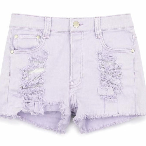 MINKPINK Womens Purple  Denim Hot Pants Shorts Size S - distressed