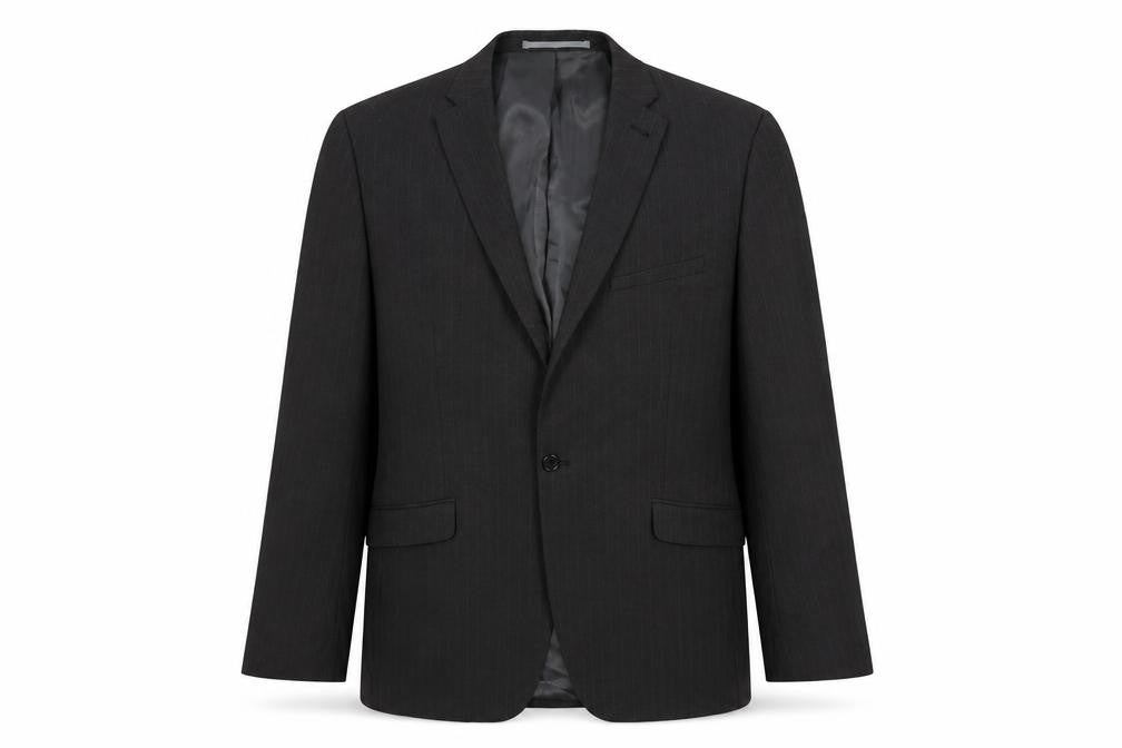 Next Mens Grey Striped  Jacket Suit Jacket Size 44
