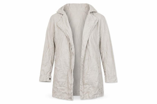 Front view of LFT women’s beige jacket coatigan, size S