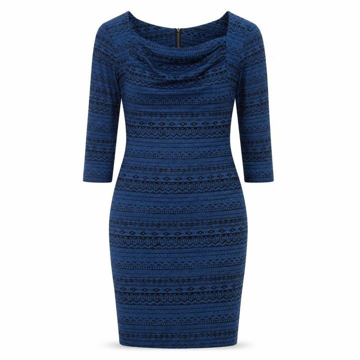 ceme london Womens Blue Geometric Bodycon Size 12