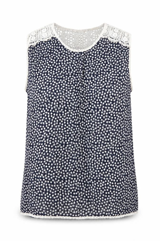 Be Beau Womens Black Polka Dot  Basic Blouse Size 12