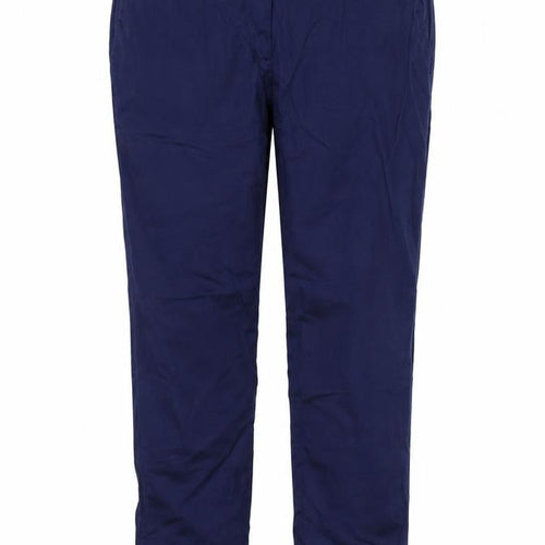 Warehouse Womens Blue  Rayon Trousers  Size 12 L26 in