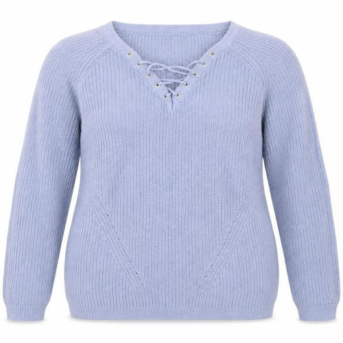 Select Womens Blue  Knit Pullover Jumper Size 12