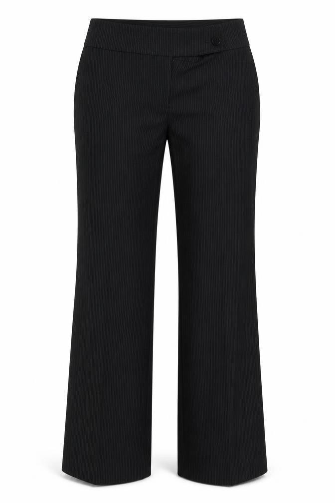George  Womens Black Striped  Dress Pants Trousers Size 12 L31 in