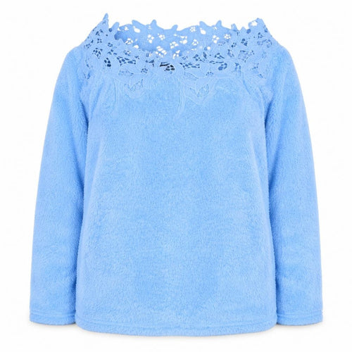 Zanzea Womens Blue   Pullover Sweatshirt Size XL