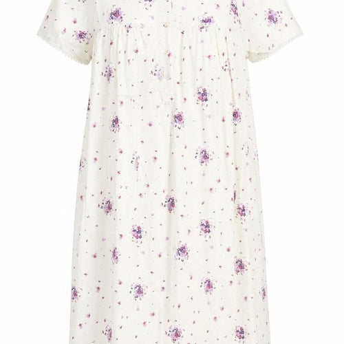 Bonmarché Womens White Floral  A-Line  Size S