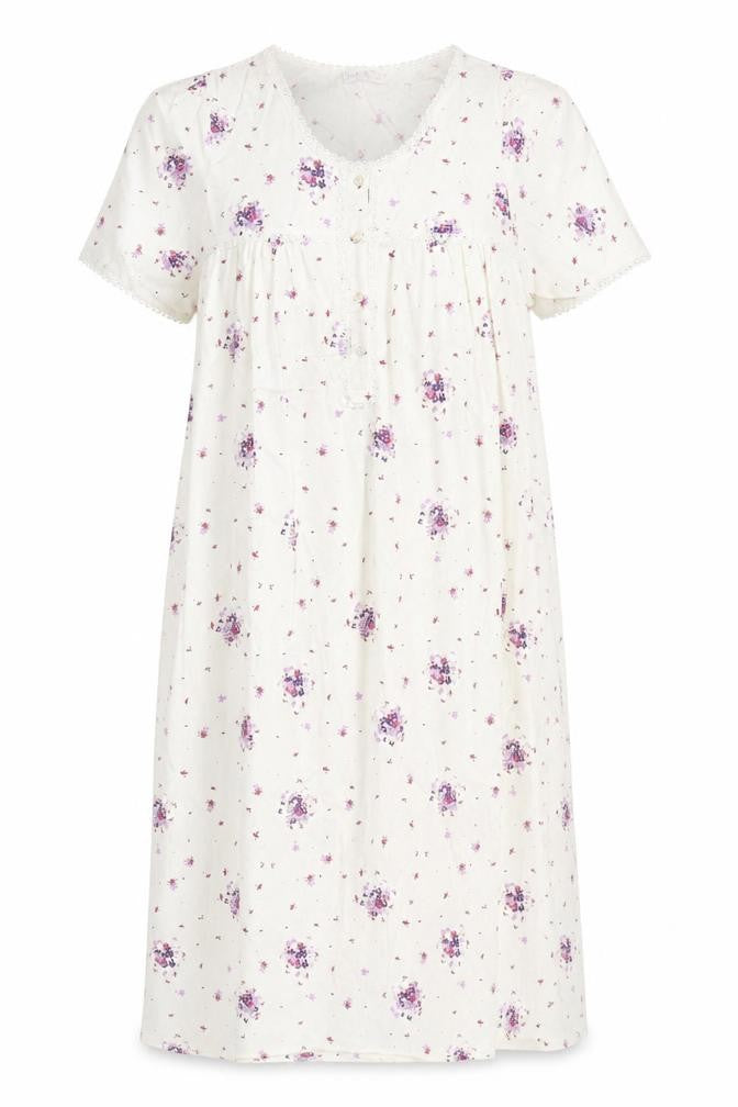 Bonmarché Womens White Floral  A-Line  Size S