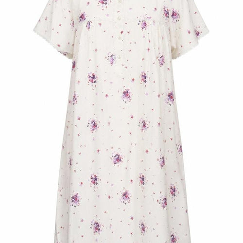 Bonmarché Womens White Floral  A-Line  Size S