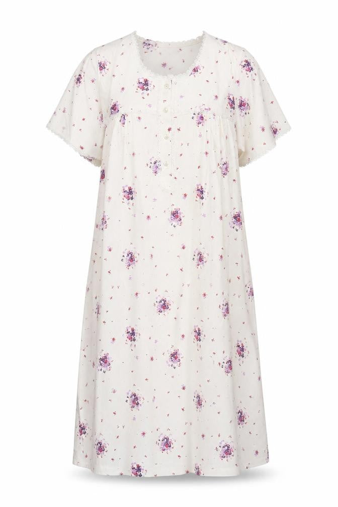 Bonmarché Womens White Floral  A-Line  Size S