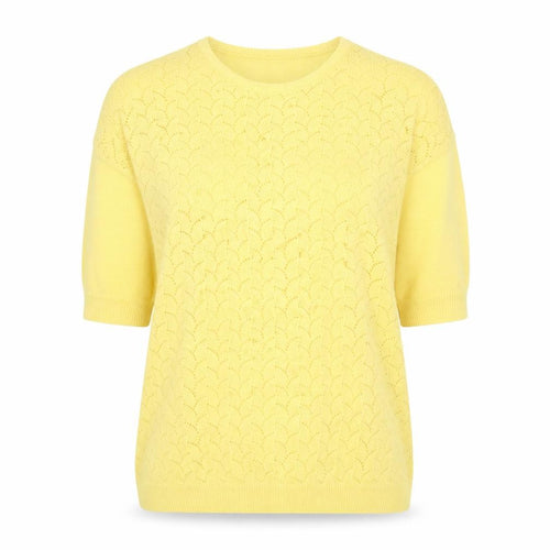 Damart Womens Yellow  Knit Pullover Jumper Size 16