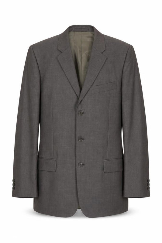Front view of BHS men’s grey jacket suit jacket, size M