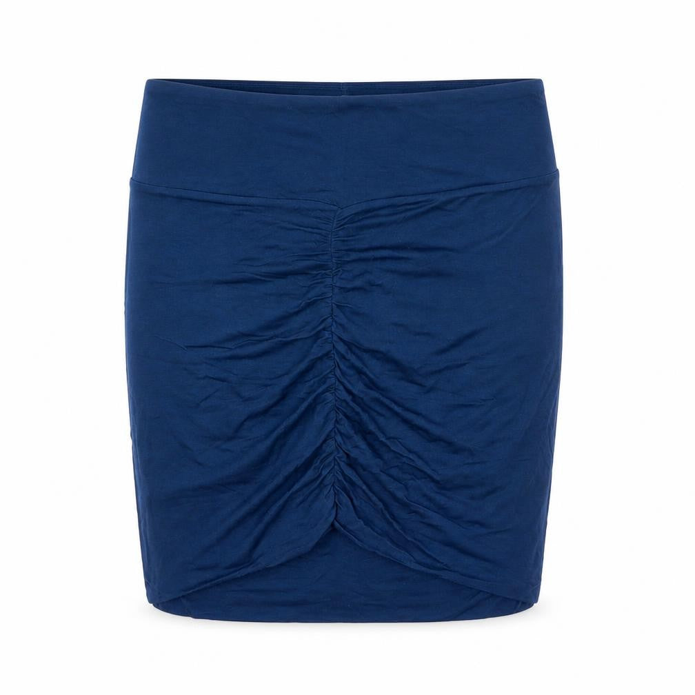 Bella Luxx Womens Blue  Rayon Mini Skirt Size L