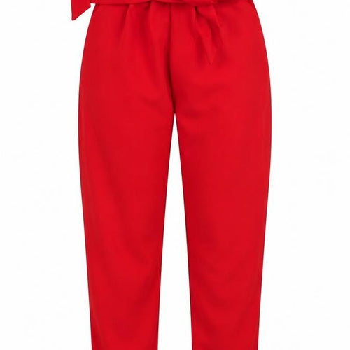 Stylewise Womens Red   Trousers  Size 8 L26 in
