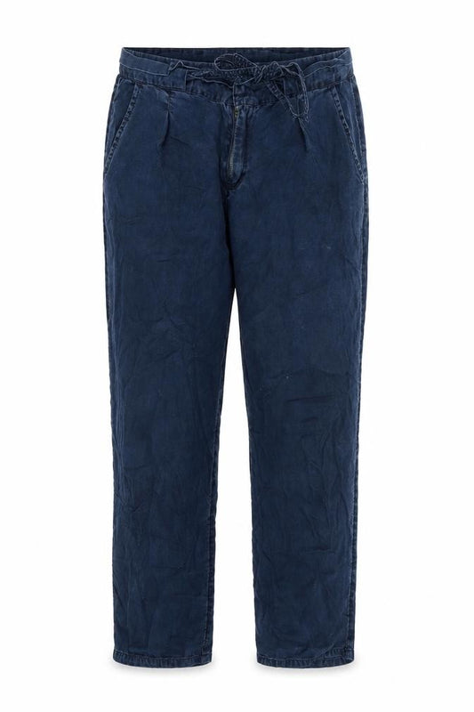 Front view of Jeanswear women’s blue denim straight jeans, size UK 12, 24-inch leg