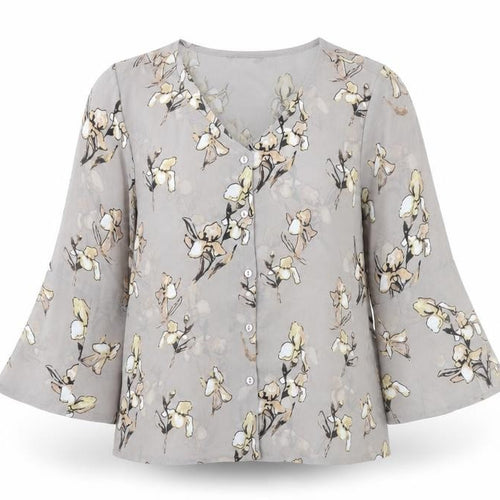 Code Womens Green Floral  Basic Blouse Size 10