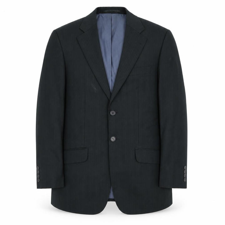 George Mens Blue Striped  Jacket Suit Jacket Size S