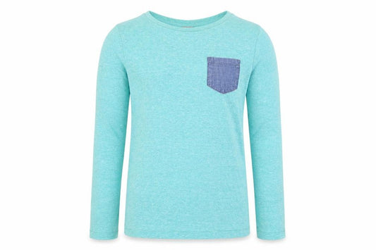 Front view of Next boys’ green basic t-shirt, size S