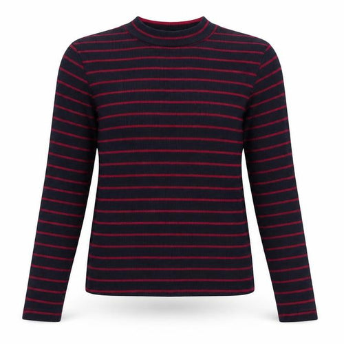 Divided Womens Blue Striped Knit Pullover Jumper Size XS