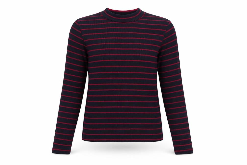 Divided Womens Blue Striped Knit Pullover Jumper Size XS