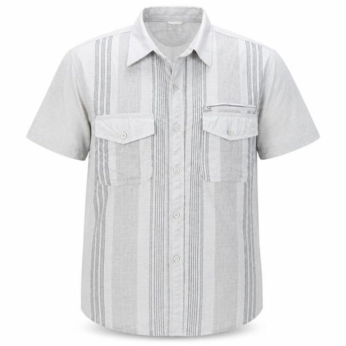 GREEN-g Mens Grey Check   Button-Up Size L