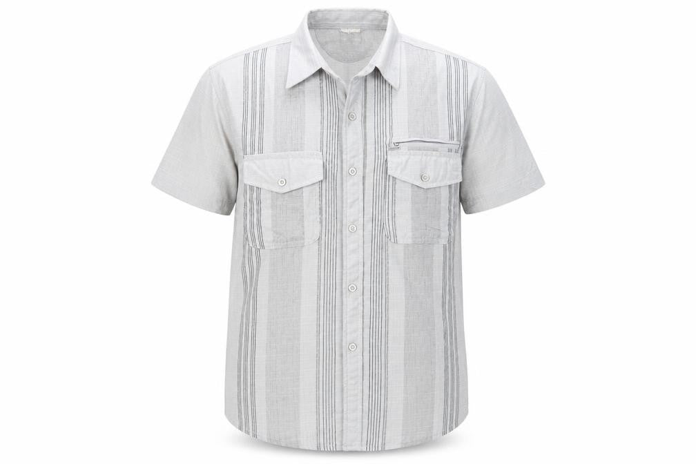 GREEN-g Mens Grey Check   Button-Up Size L