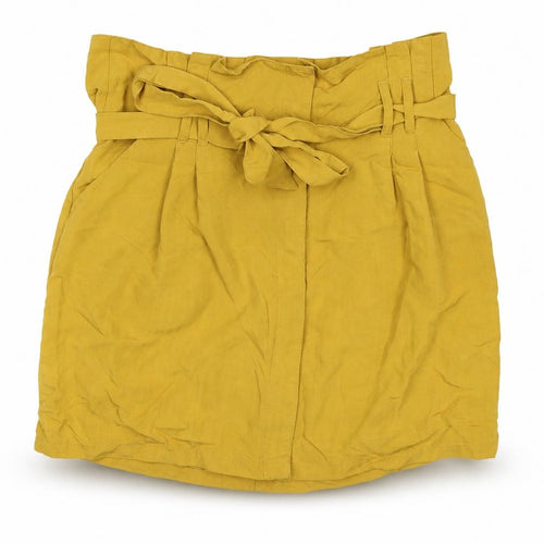 Kimchi Blue Womens Yellow  Satin Peasant Skirt Size L