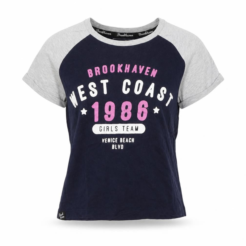 Brookhaven Womens Blue   Basic T-Shirt Size 6