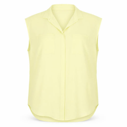 Monki Womens Yellow   Basic Blouse Size M