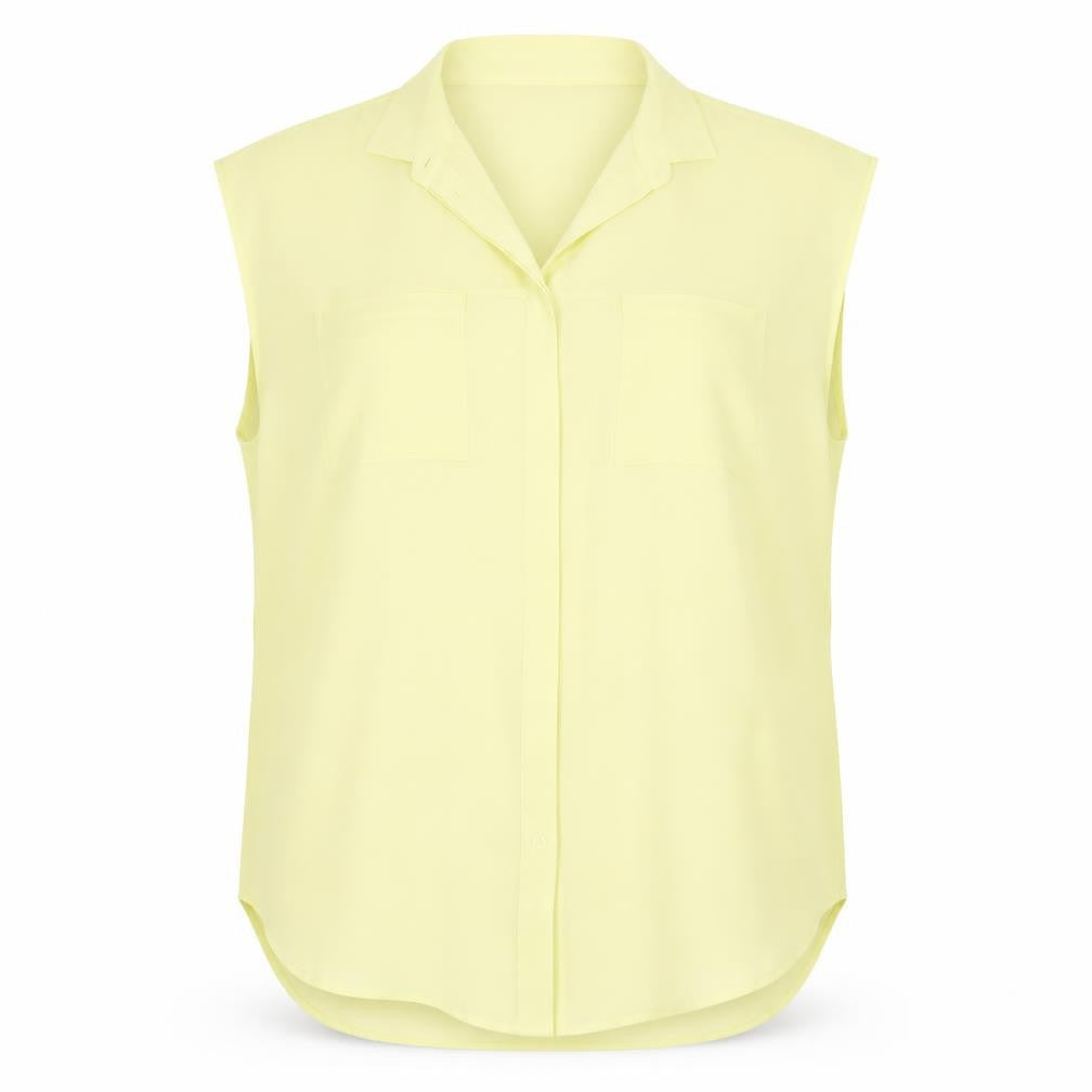 Monki Womens Yellow   Basic Blouse Size M
