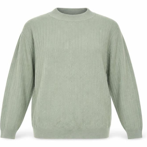 Design Essentials Womens Green  Knit Pullover Jumper Size M
