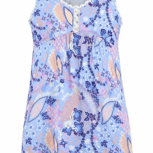 Debenhams Womens Blue Geometric  Top Dress Size 14