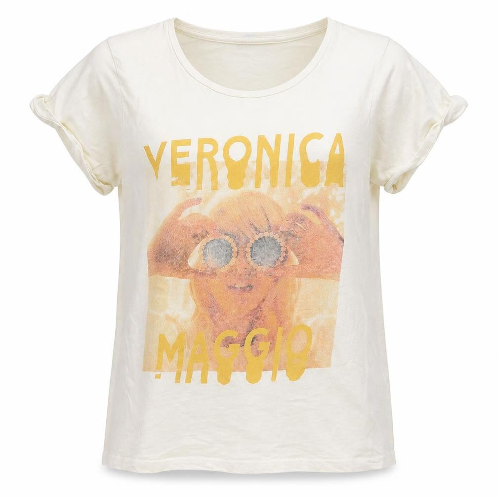 Earth Positive Womens Ivory   Basic T-Shirt Size S