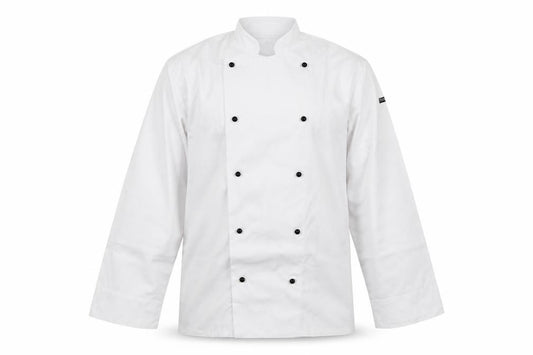 Front view of Portwest men’s white button-up, size XS